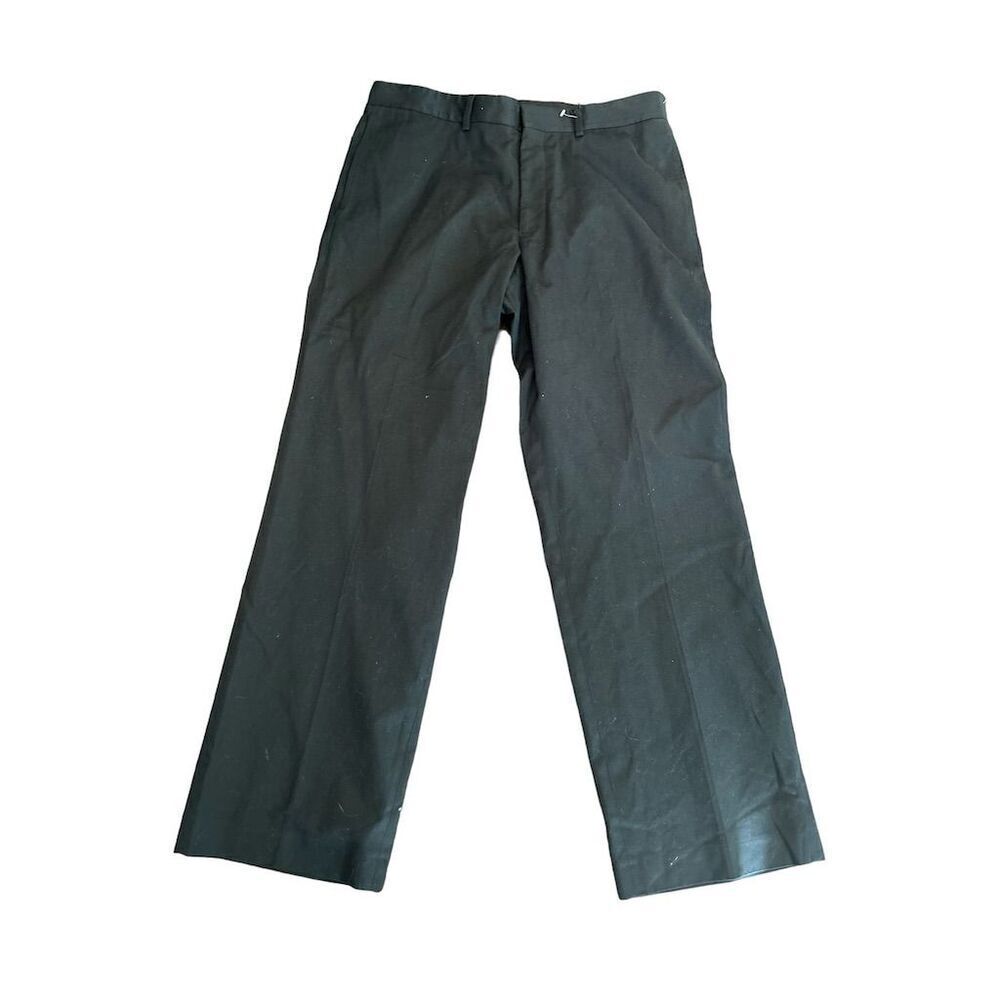 Express Men's‎ Chino Pants Beige Size 33 Classic Fit Flat Front Cotton Twill